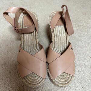 Women's Tory Burch wedges, tan, size 8.5, EXCELLENT condition